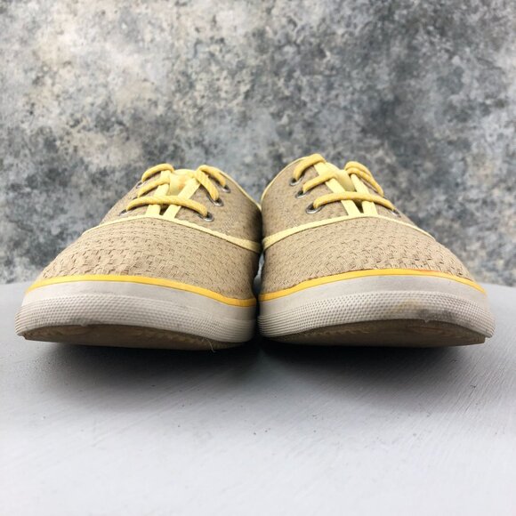 Columbia Women's Size 12 Vulc N Vent Lace Canvas II Brown Yellow Sneakers Shoes - Picture 2 of 11